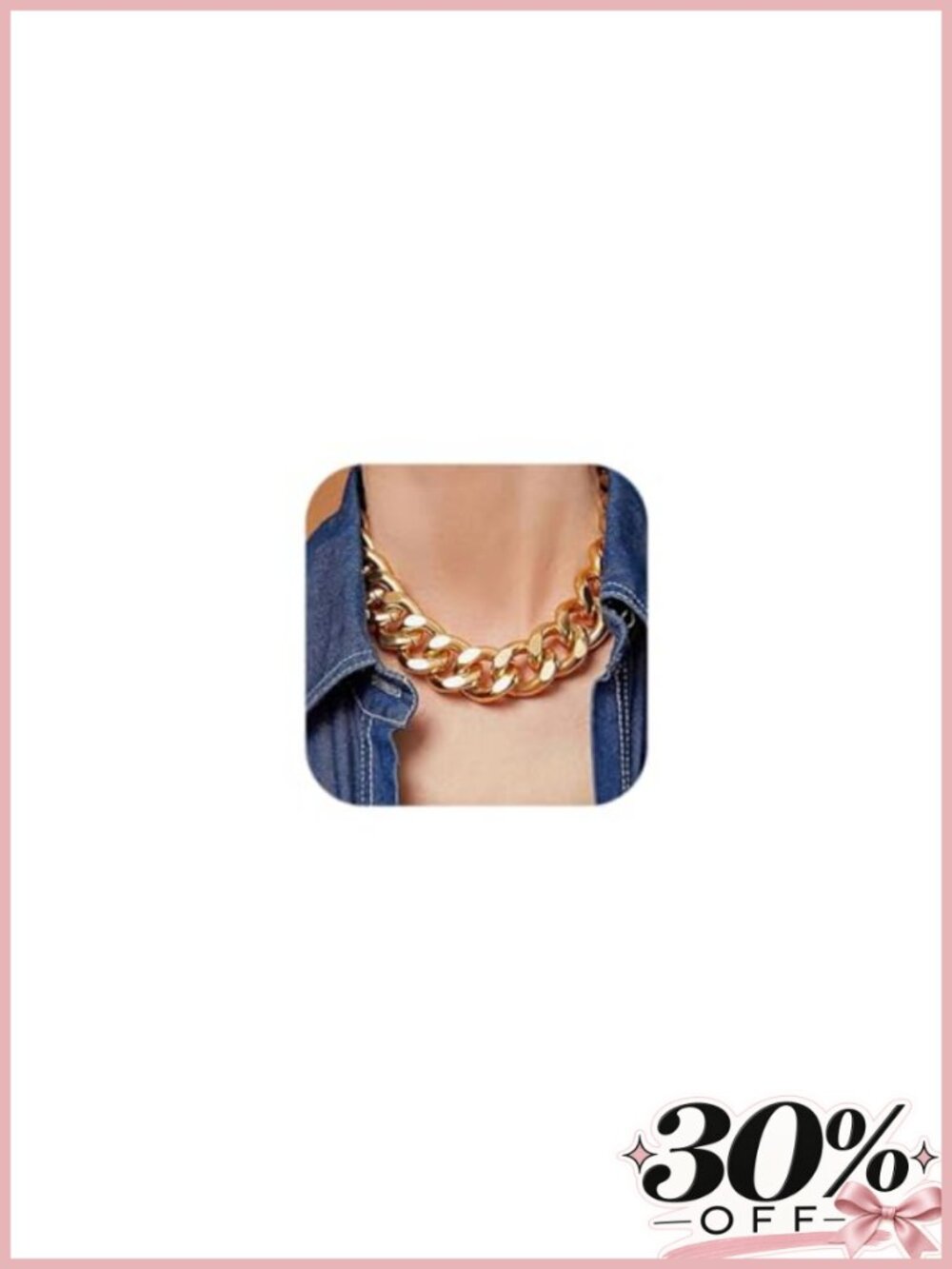 Statement Punk Cuban Chain Choker Necklace Chunky Collar Jewelry